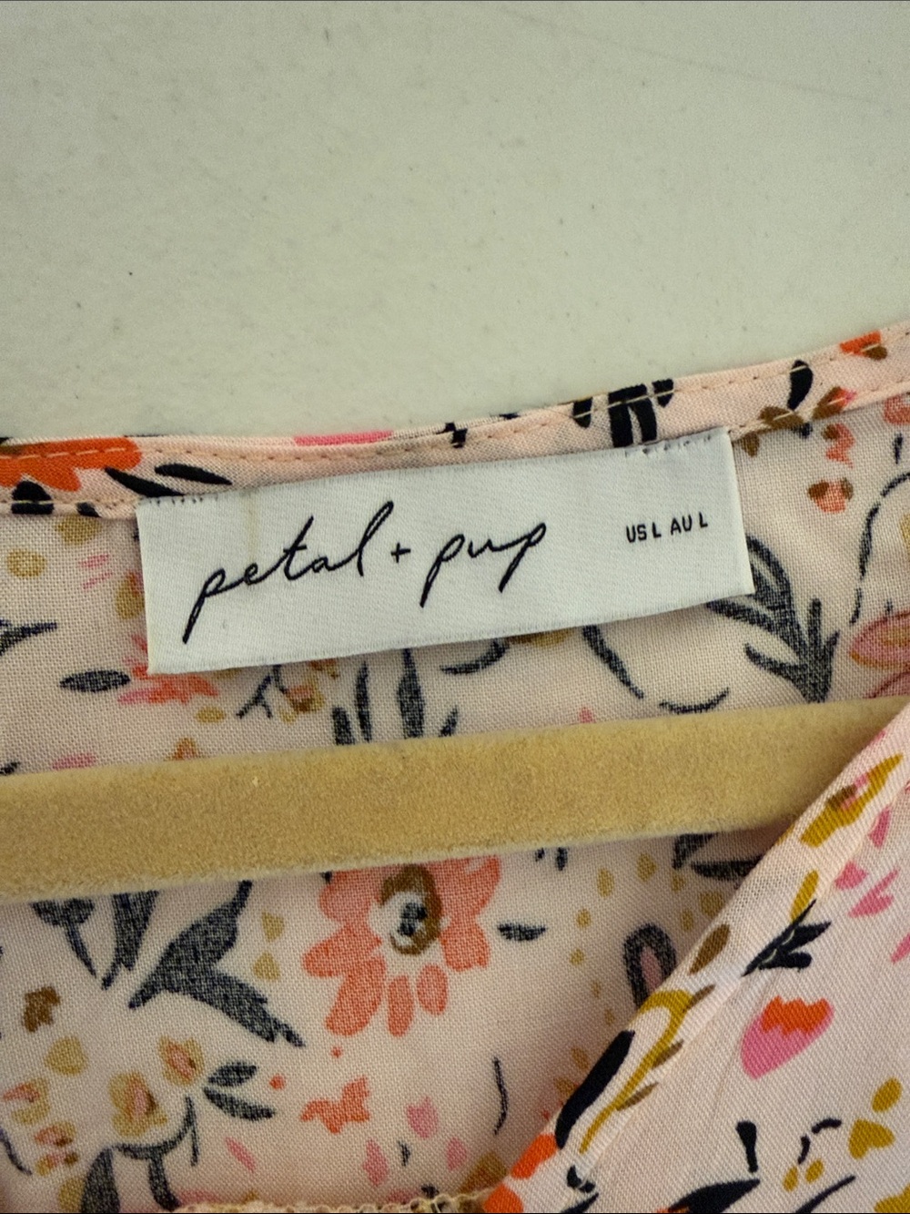 Petal & Pup Kelda Maxi Dress Floral 3/4 Sleeve Drawstring Cinched Waist Autumn L - Picture 9 of 16